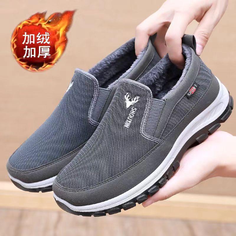 Spring new cloth shoes walking shoes men's casual shoes low-top soft-soled canvas shoes medium and old shoes