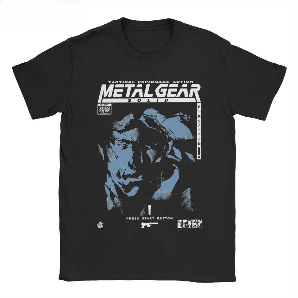 2025  Men and Women MGS1 Solid Snake Game T-Shirt Metal Gear Cotton Top Funny Short Sleeve O-Neck T-Shirt Classic T-Shirt