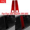 Außentür B-Säule Dekorations-Aufkleber aus echter Kohlefaser Auto-Außenzubehör Für Fiat 500 Für Abarth 595 695 2008-