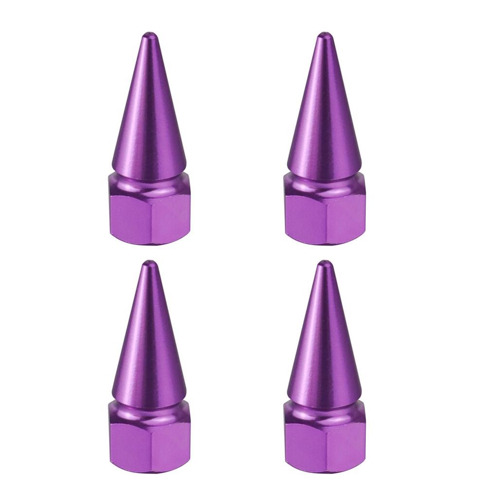 Bouchons de valves de pneu en forme de pic Fabriqués en alliage d'aluminium Convient pour les motos Vélos Longs Trajets Entretien du véhicule