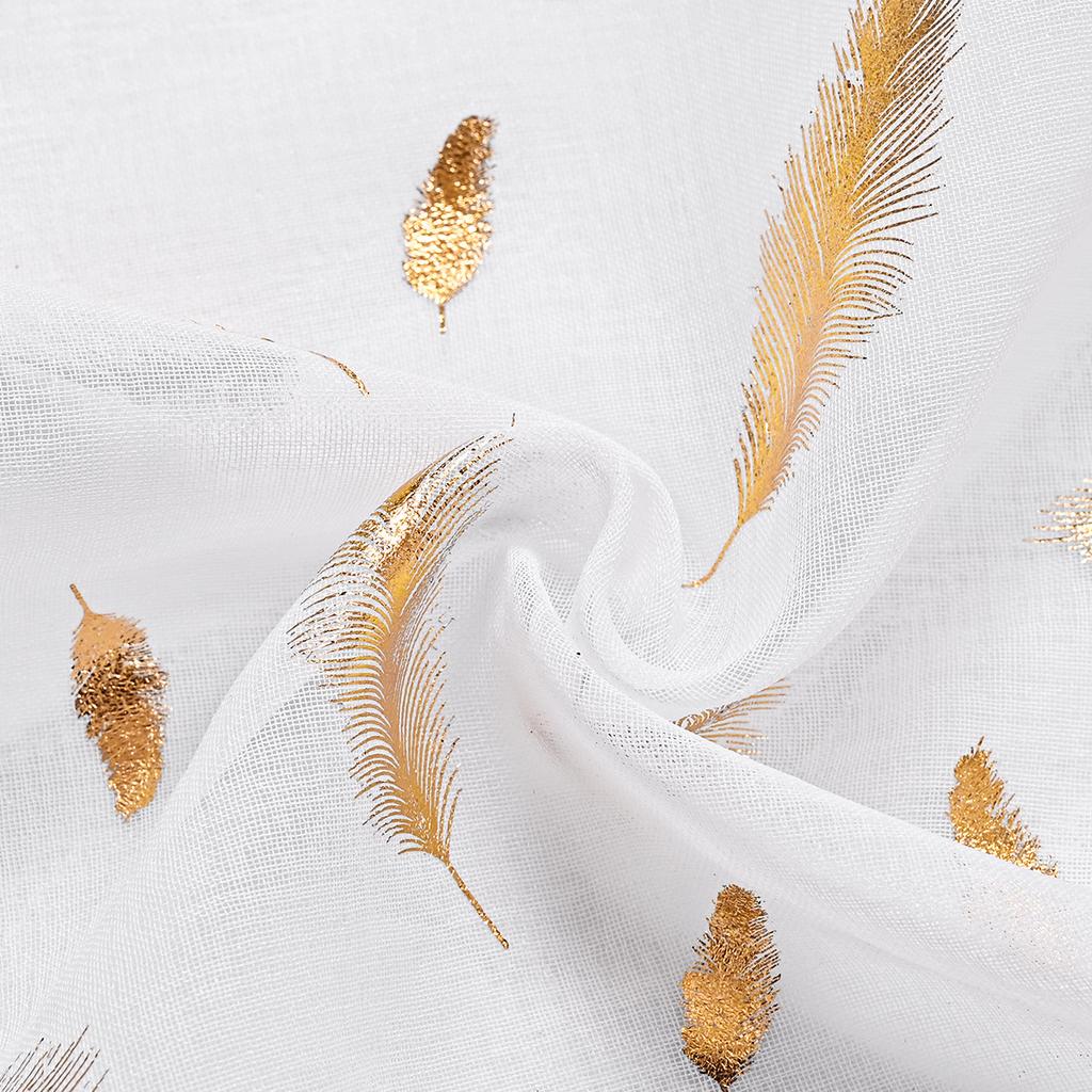 2025 Quandoli Bronzing Small Feather Curtains, Sunshade And Sunscreen Finished Curtains