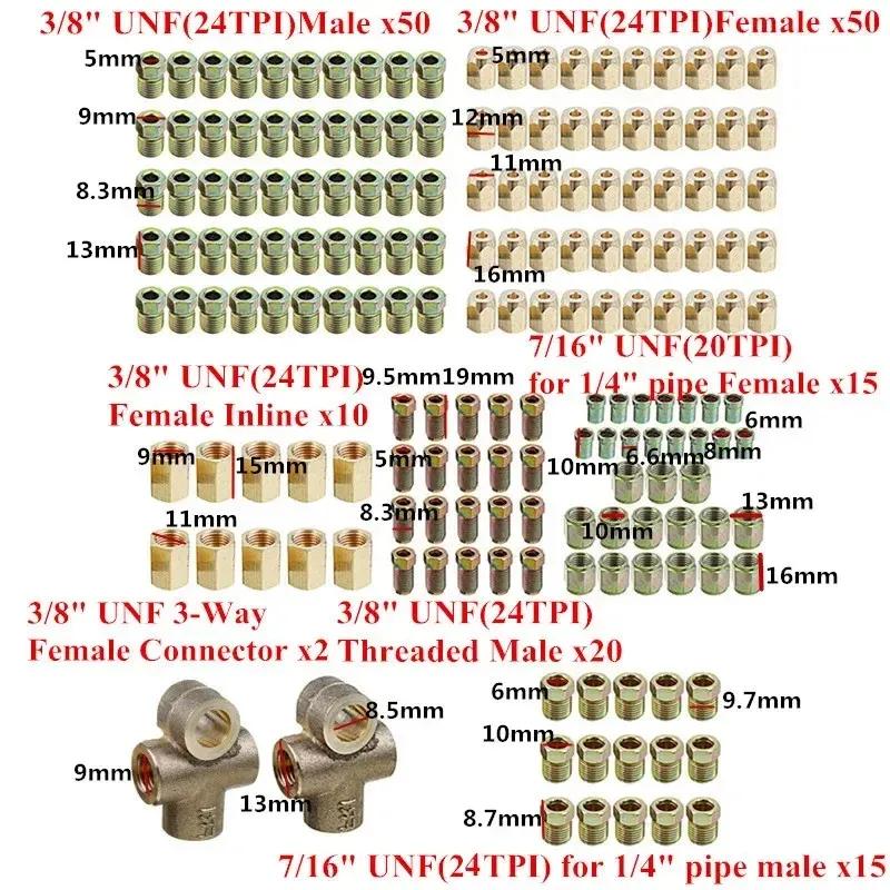 162X Brake Line Fittings Kit Male