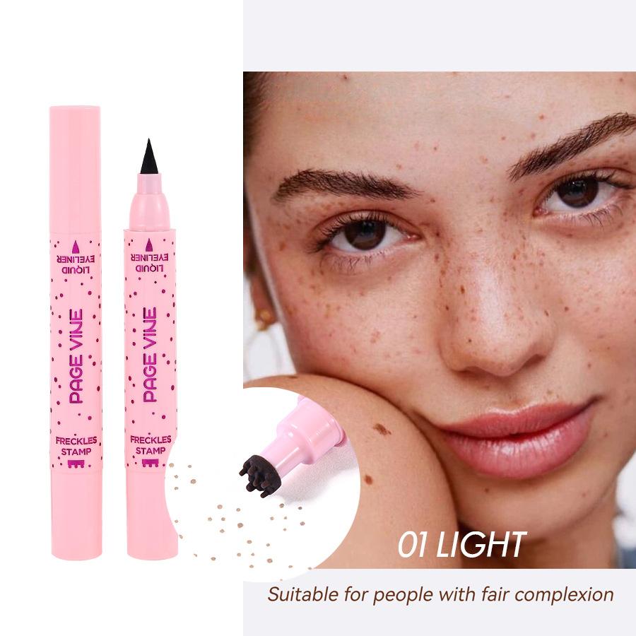 Double-ended Freckle Eyeliner Pen, Natural Effect, Long Lasting & Easy Application
