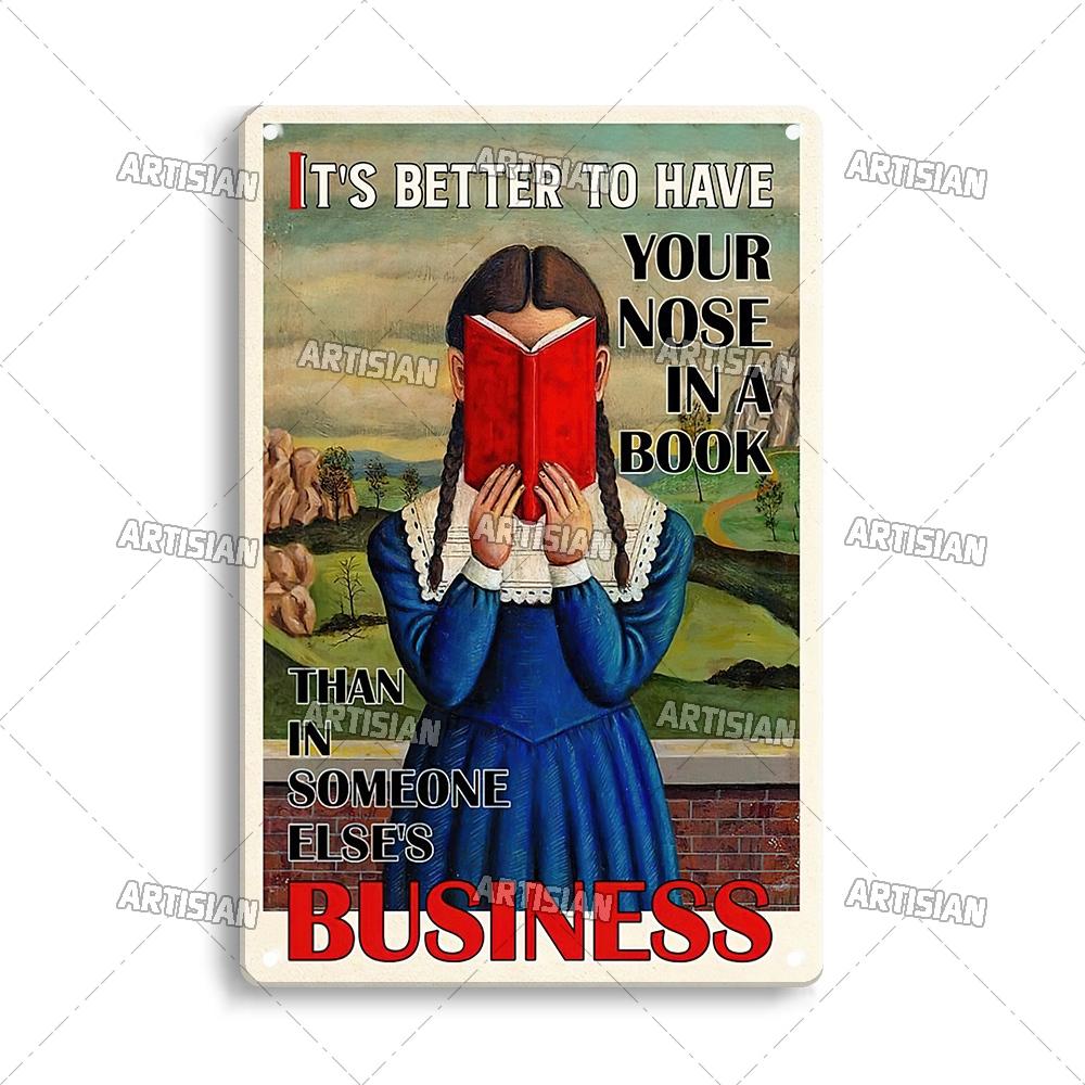 

Артистка Девушка любит книги Металлическая табличка Чтение Жестяной постер Прочитанная книга Декоративная тарелка Настенный декор Гараж Бар Паб Клуб Отель Кухня 7.8x11.8inch