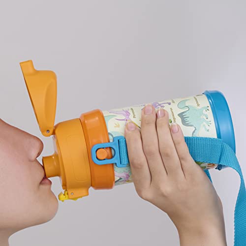 Dinosaur Water Bottle, Stainless Steel Thermos (600ml)