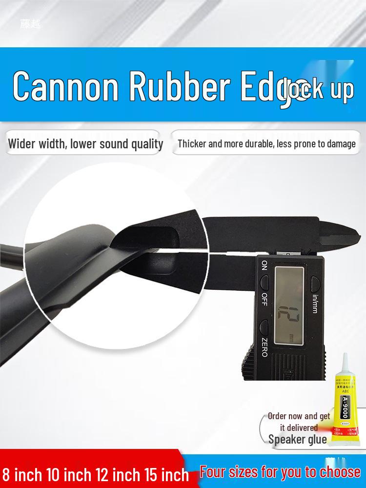 Audio Speaker Rubber Edge Repair Rings: 3/4/5/6.5/8/10/12 Inch Replacement