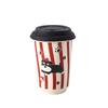 SHUNJU Cute Schnauzer Ceramic Mug with Lid