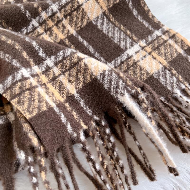 Sciarpa Calda Donna Sciarpa Lusso Cashmere Coperta Invernale Stole Stampa a Quadri Casual Pashmina Bufanda Poncho da Viaggio Stole Echarpe