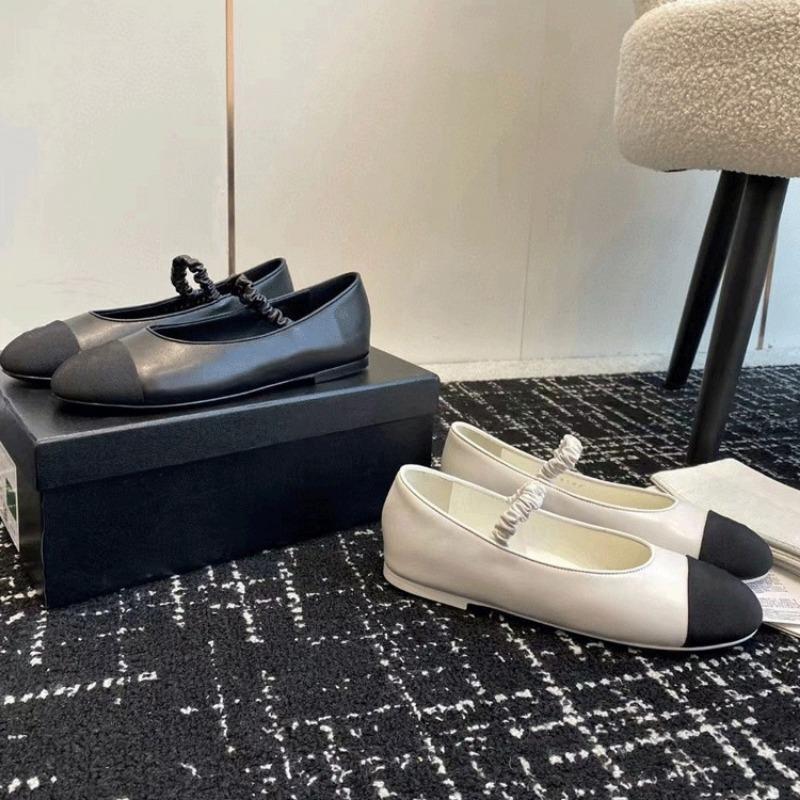 Color matching ballet shoes women's 24 spring new flat-soled single shoes with retro Mary Jane shoes