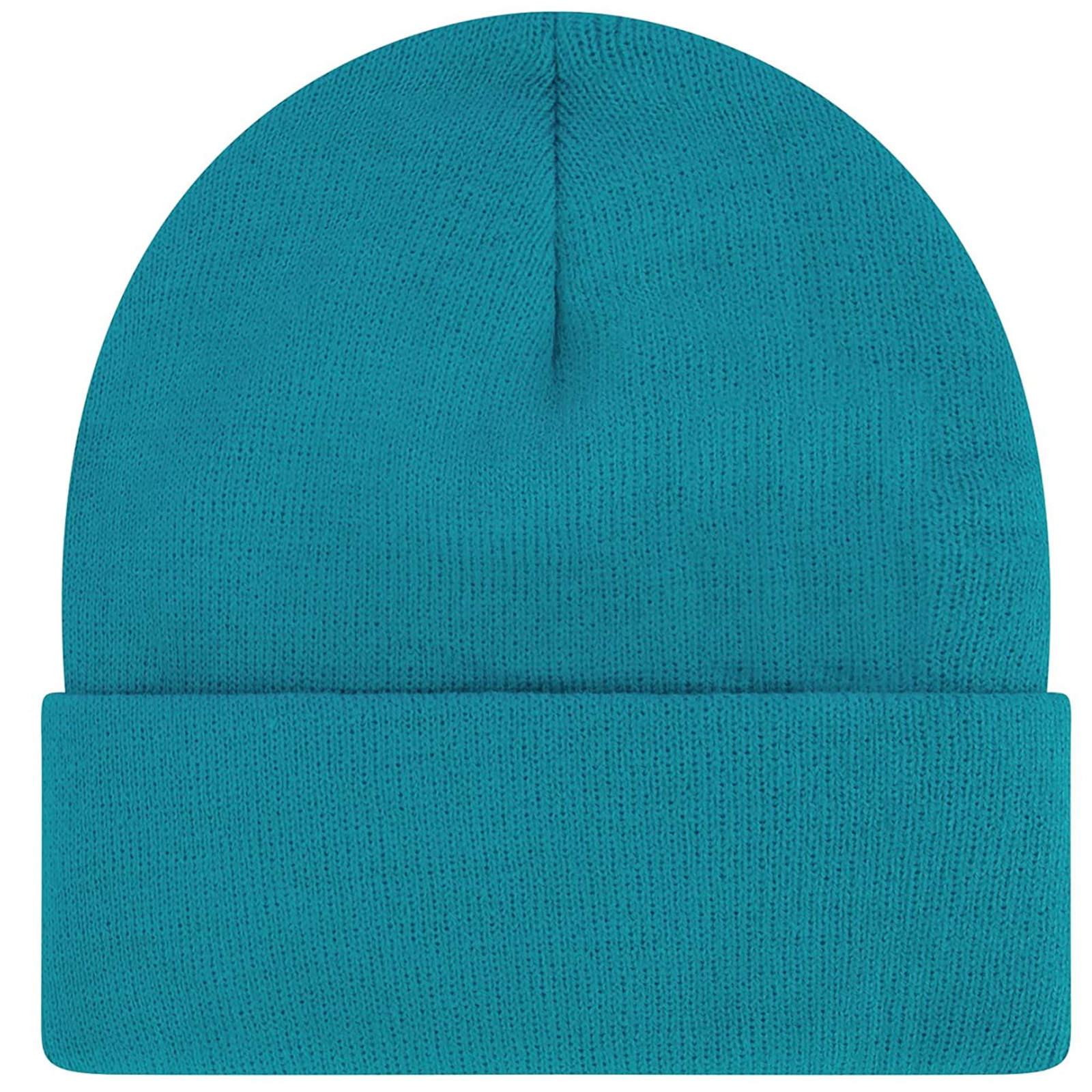 Unisex Classic Knit Beanie Hat Soft Stretchy Ribbed Winter Skull Cap for Outdoor Sports and Casual Wear One Size циан