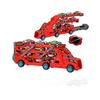 Deformation Toy Car Track: Folding Transport Truck with Pull-back Alloy Car