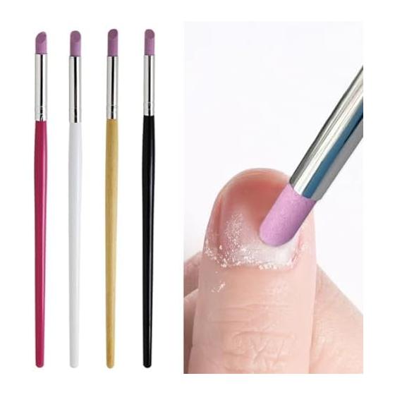 Stone pusher, 4 colors, easy to use, pen type, cuticle pusher for cuticle treatment, details, sanding, ceramic pusher, cuticle treatment, nail