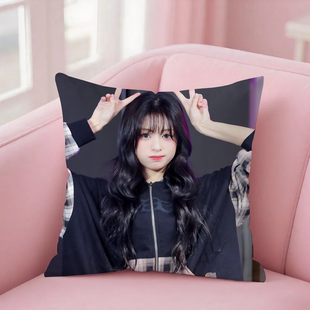 Singer A-Ahyeon Pillow Case Square Double-Sided Printing Short Plush Sofa Cushion Cover Bedroom Bedside Pillow