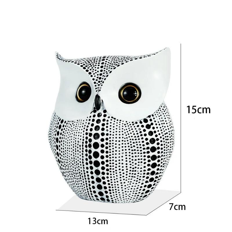 Resin Owl Sculpture Animal Statues Home Interior Decoration Sculpture Crafts Desktop Decoration  Accessories Home Accessories