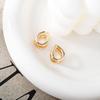Metalllic Water Drop Double-Sided Ear Cuff Earrings - Light Luxury, High-End Feel, European American Style.