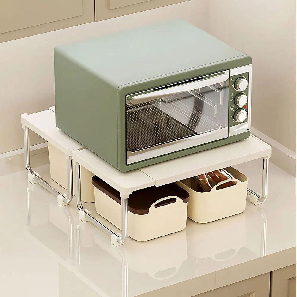 Freestanding Extendable Storage Shelf Stackable Kitchen Cabinet Organizer  Seasoning