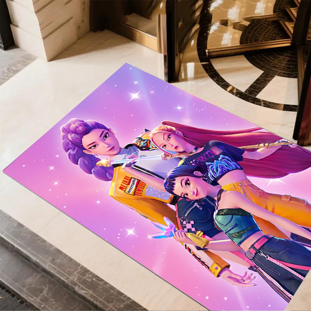 Colorful Fashion Friends Floor Rug Office Rug Perfect for Balcony Kitchen Game Room Hallway Antislip Carpet Anime Office Decor Gift for Festivals