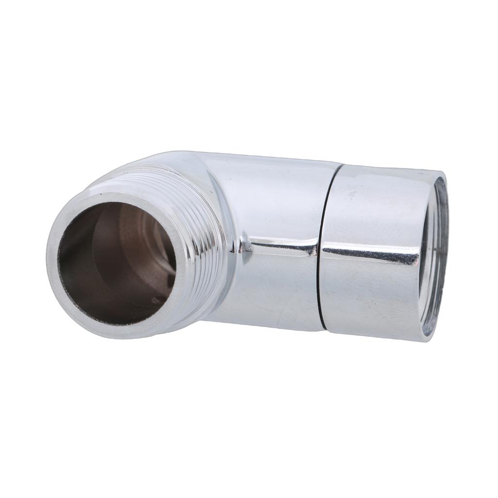 Stainless Steel Swivel Shower Head Adapter 90 degrees Shower Head Elbow Adapter Shower Arm Extension Easy to Install