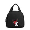 Office worker bento travel bag printed letter pattern tote bag student large lunch box bag tote bag