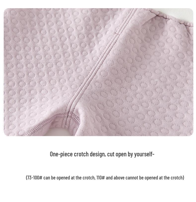 Infant Quilted Winter Set: Baby Warm Underwear with Split Clothes, Autumn Pants & Shirts