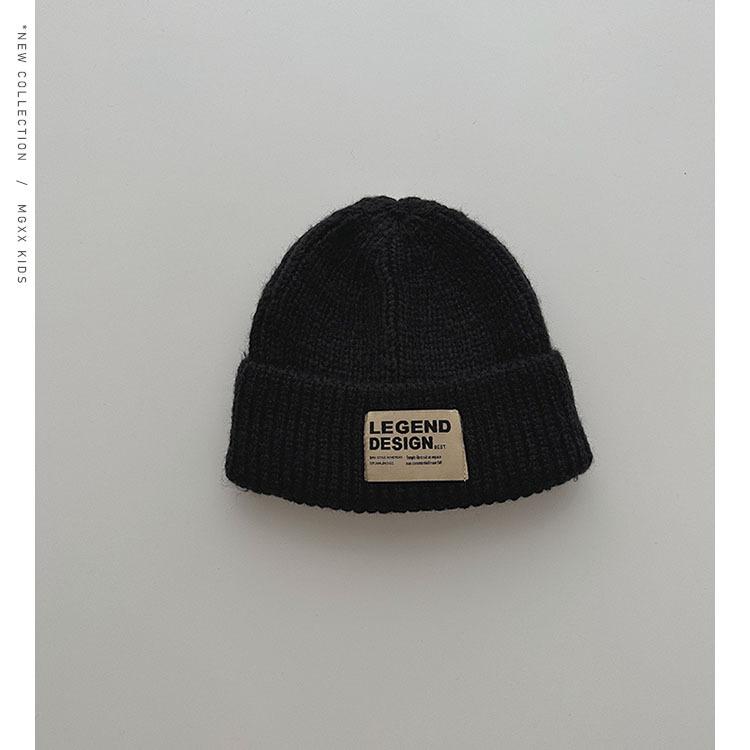 

Children s Solid Color Woolen Hat Autumn and Winter Warm Pullover Hat Boys and Girls Korean Style Knitted Hat Baby Melon Cap Trendy 49-52cm
