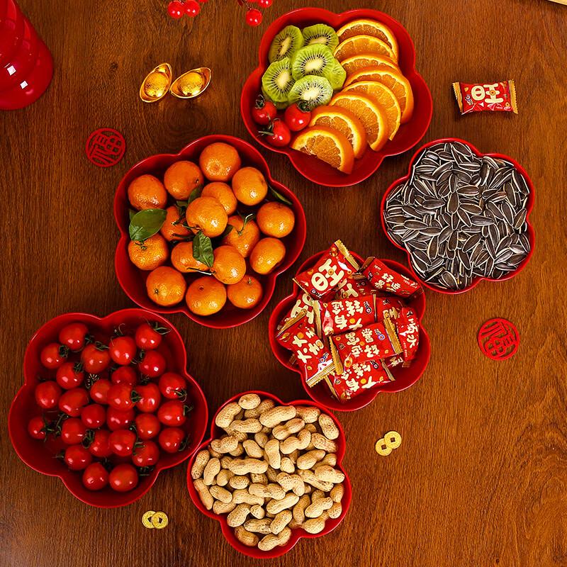 Hanyou Large Chinese Style Divided Snack Tray Set