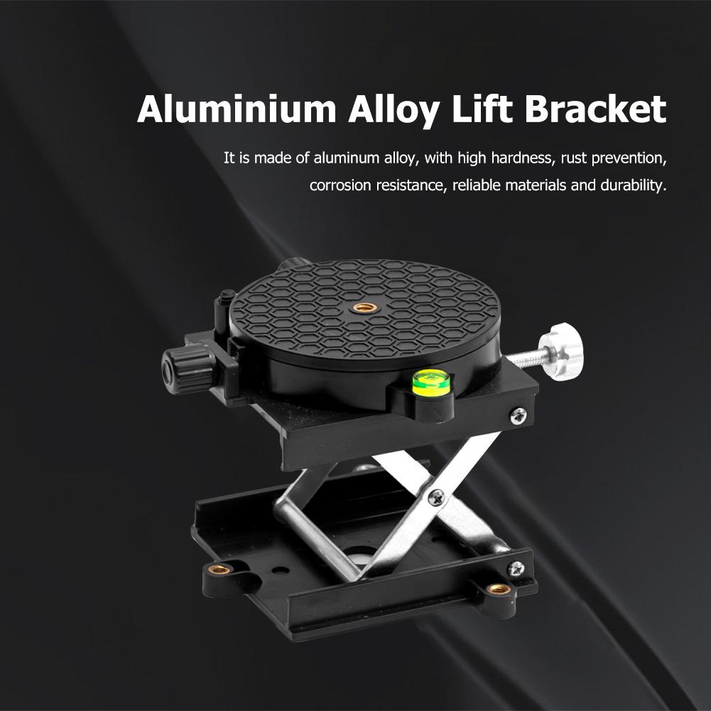 Aluminium Alloy Lift Bracket 360 Degree Rotation Table Lifting Stand Anti-corrosion Rust-prevention for Engraving Lab Tools
