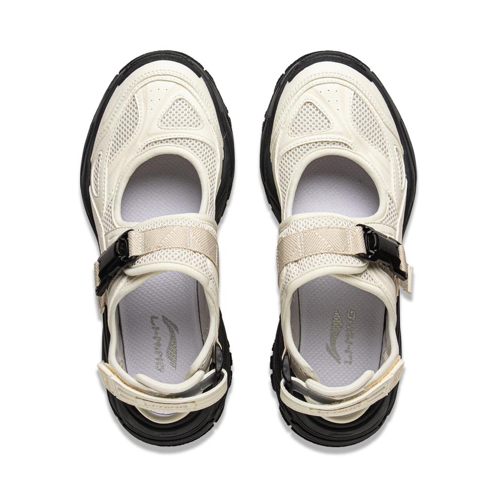 New LiNing Red Sugar 2 Slip Resistant, Abrasion Resistant, Breathable Low Top Casual Shoes Women's Ecru AGUV022-3