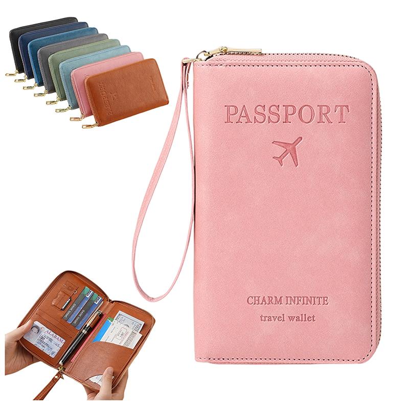 Багатофункціональний RFID-гаманець для паспорта RFID-тримач для паспорта для гаманця Основний дорожній протизлодійський гаманець Футляр для зберігання Протизлодійський