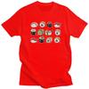 Custom Kawaii Rolls And Sushi Tshirt for Men Short Sleeves Leisure T Shirt Japanese Food Cartoon Manga Tshirt Pure Cotton Tee