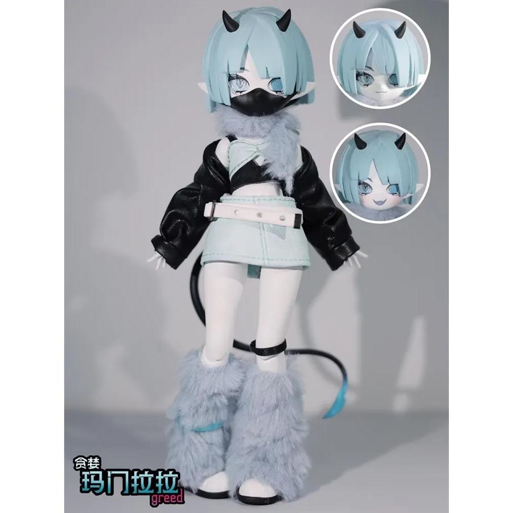 In Stock Cooze 1/8 Bjd Devil'S Horns Blind Box Movable Ornament Exquisite Toys Joint Mobility Creative Desktop Collection Toys