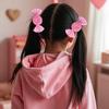 1Pair Valentine'S Day Children'S Sweet Lollipop Hair Clip Red Butterfly Bow Hair Accessory Cute Headwear Hairpin Gifts