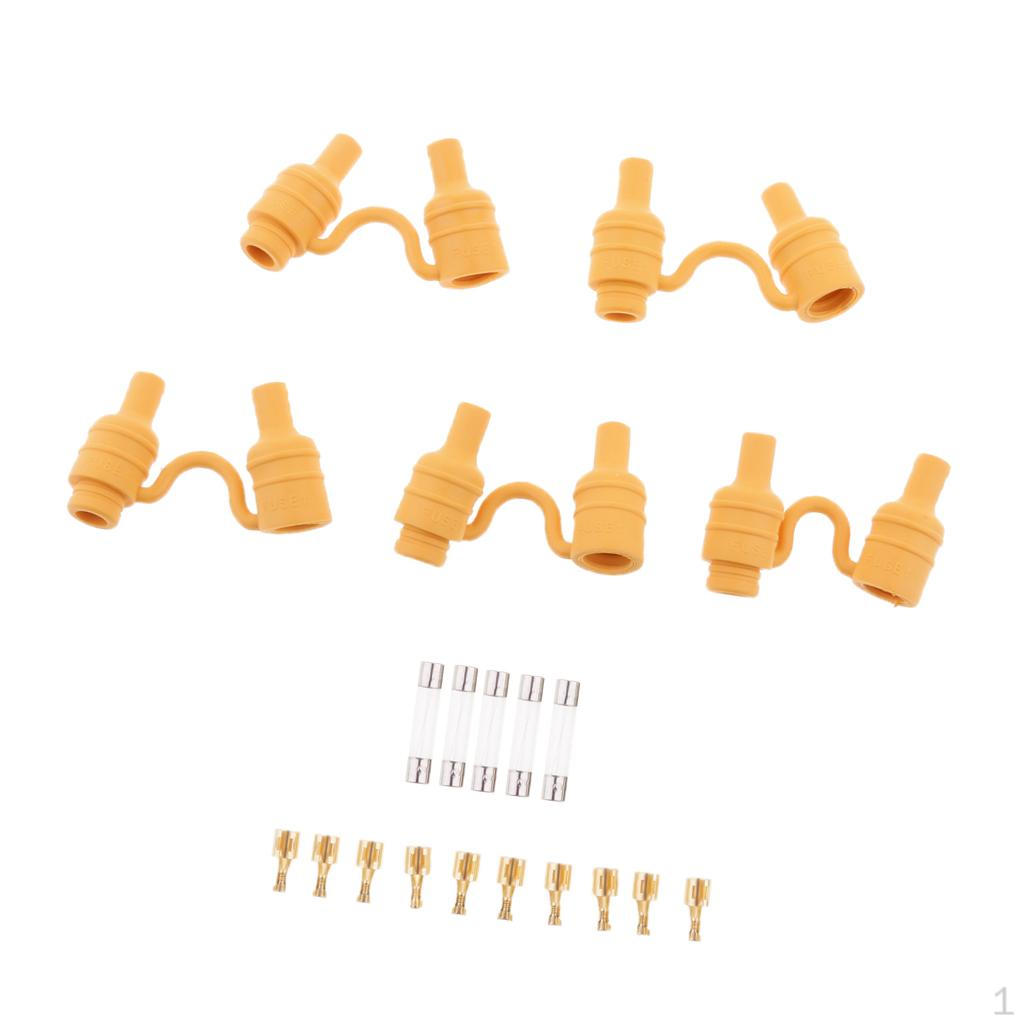 5 Sets Waterproof AGC Holder Block Kit With 6X30mm