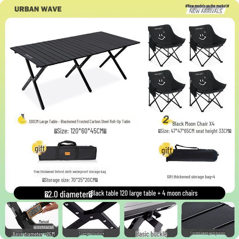 Portable Outdoor Folding Table and Chair Set for Camping and Picnic