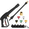 Pressure Washer Spray Gun Kit Replacement for Ryobi Karcher Powerstroke Pressure Washer Wand, Power Washer Gun with 5 Spray Nozzles, 2000 PSI MAX
