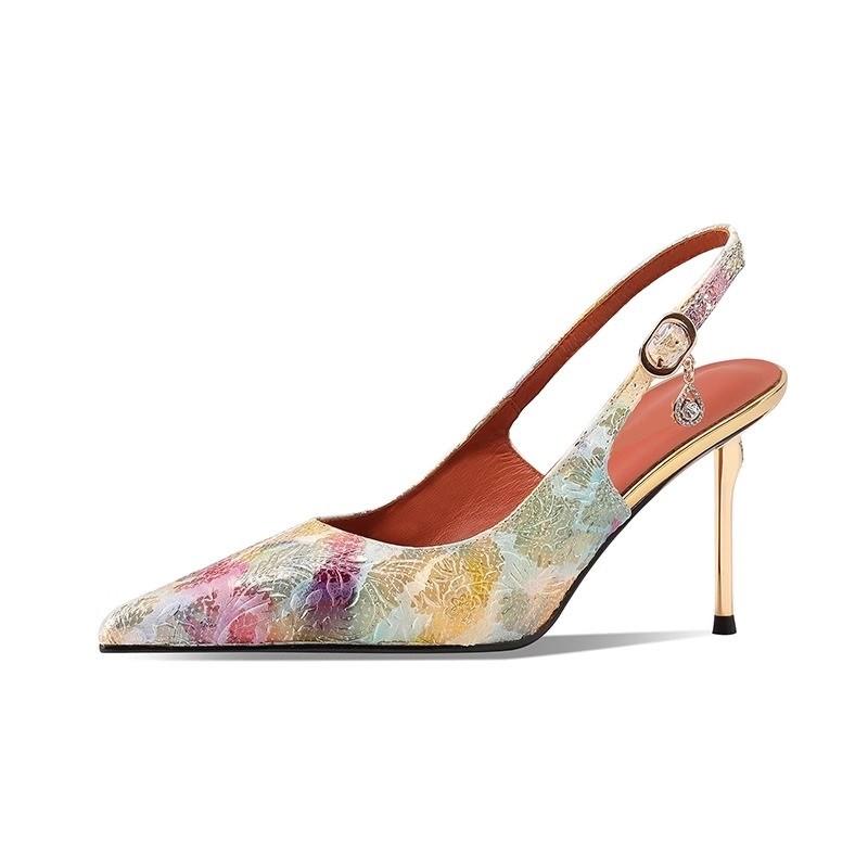 Fashion Slim Heels, Pointed Toe, Shallow Mouth High Heels, Versatile and Stylish Flip-flops for Women, Spring and Summer New Fairy Shoes