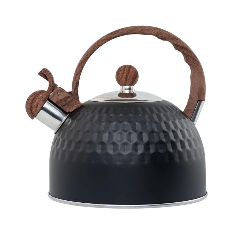 Fløytende tekjele 2,5L Rustfritt stål Stor kapasitet Tekjeler Anti-varmt håndtak Gass Elektrisk Anvendelig Kjøkken Servise