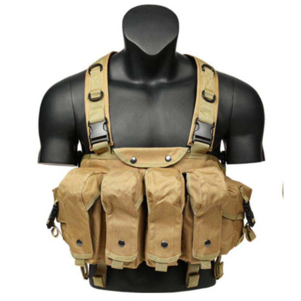 Large Capacity Climbing Chest Pocket 6-pockets Travel Storage Vest Bag Outdoor Vest Bag Hiking