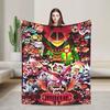 Hazbins Hotels Coperta Peluche Lucifer Biancheria da Letto in Flanella per Studenti Coperte per Arredo Casa Calde Qualità Personalizzata Copriletto Compleanno