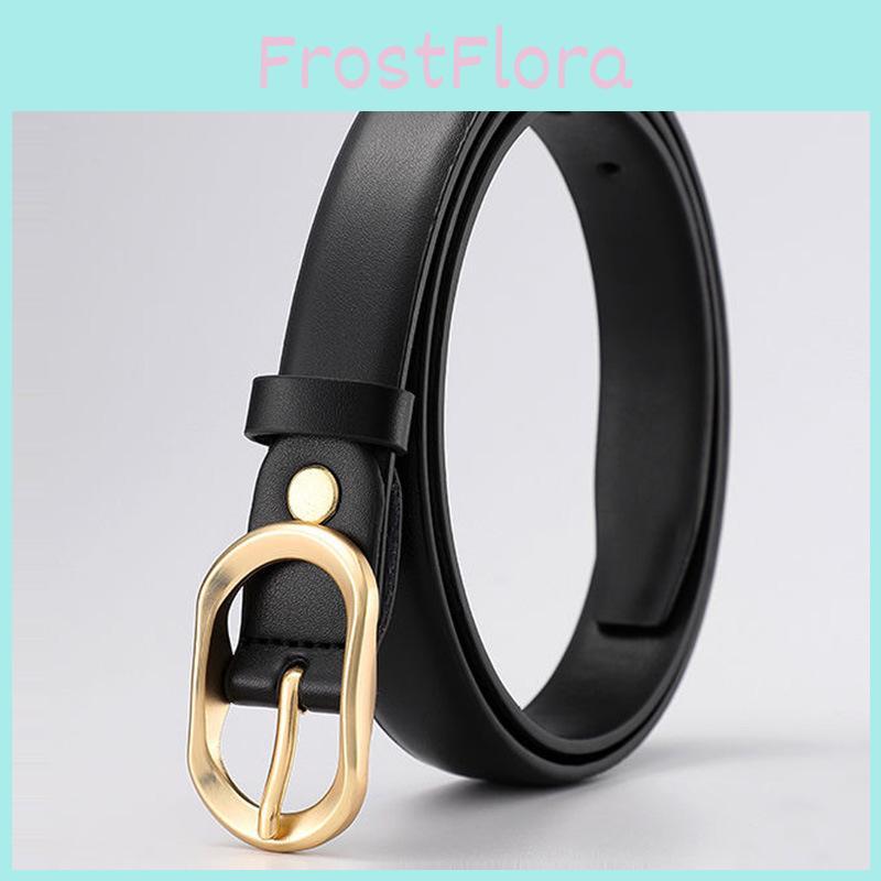 Fashionable Womens Casual Belt With Alloy Buckle And Minimalist Circle Pattern For Daily Outfits