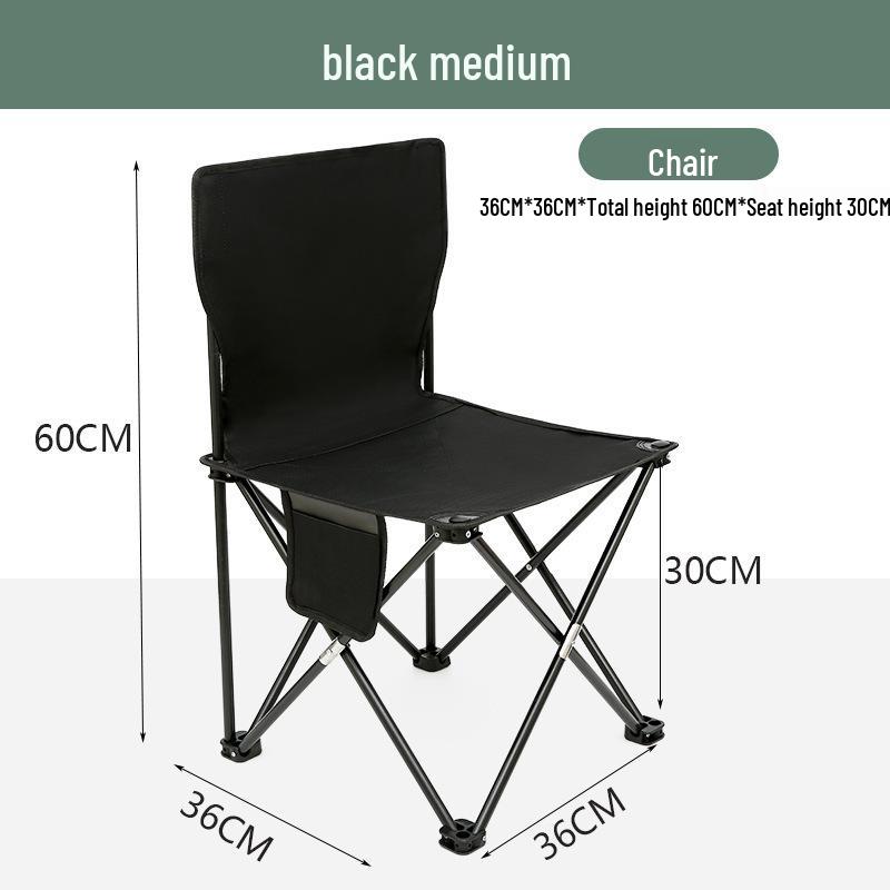 Portable Outdoor Folding Chair with Backrest for Camping, Art Sketching, and Fishing