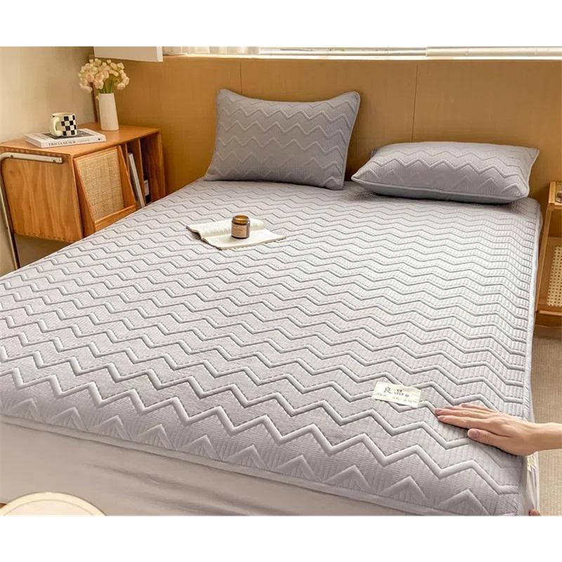 

Стеганая простыня из сои класса А, утолщенное пыленепроницаемое покрывало, защитный чехол Simmons, чехол для матраса из чистого хлопка 160*200cm