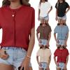 Summer New Women's Round Neck Short-sleeved Solid Color T-shirt Casual Versatile Tops