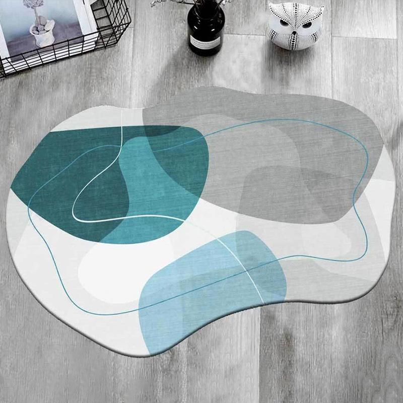 

Nordic Irregular Shorthair Carpet Abstract Living Room Coffee Table Carpet Bedroom Irregular Bedside Mat 140cm*200cm