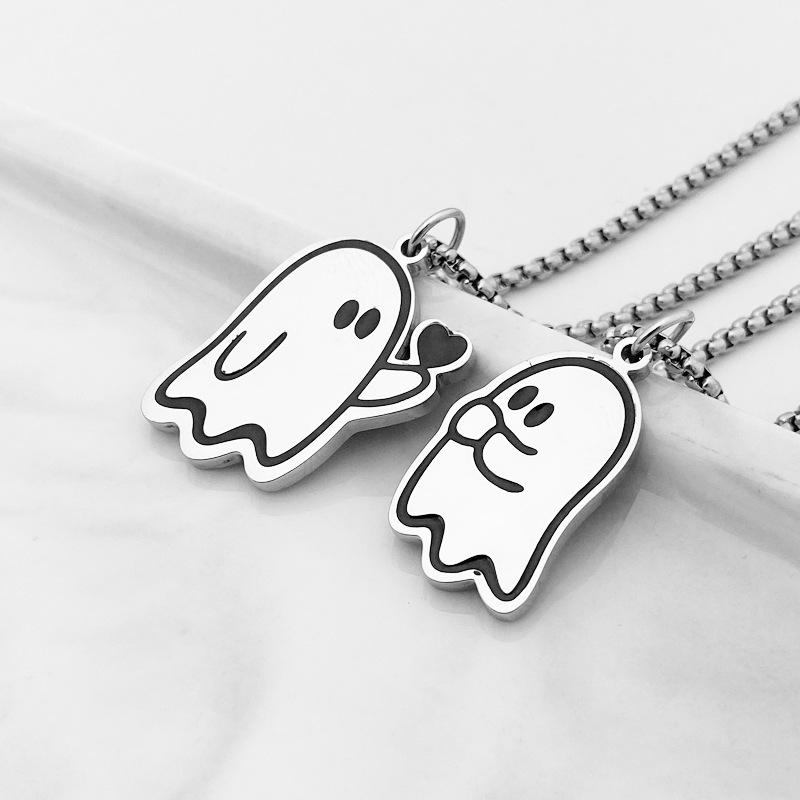 GGCH Little Ghost Mood Necklace: Versatile Pendant for Men & Women - Hip Hop Trend, Street Style Accessory.