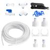 Convenient 15m Water Kit Tap Connectors External Water Filter Holder Inlines Shut Off Valves Plastic Material for Fridges