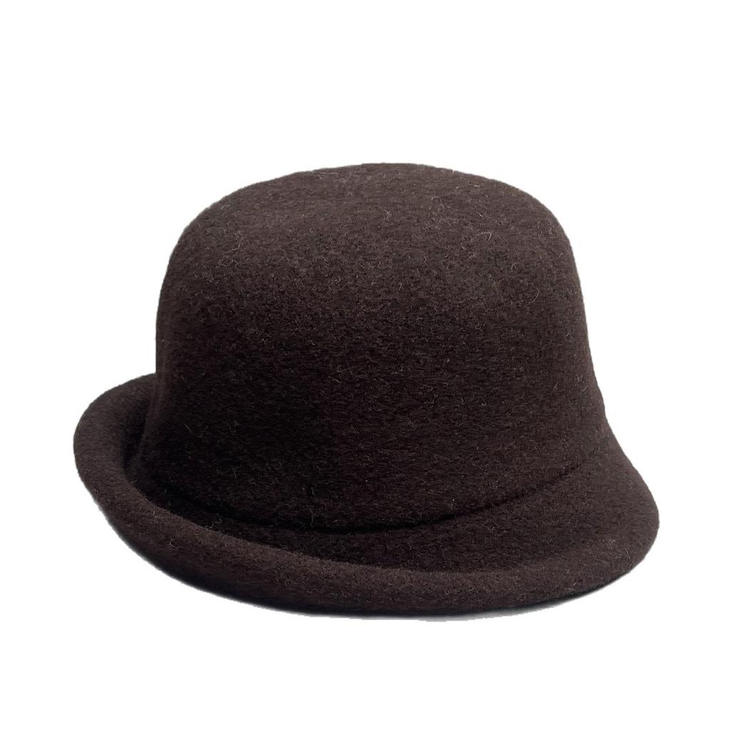 Half-Flanged Design Wool Fisherman'S Hat Children'S Top Hat Retro Bucket Hat Thick Bucket Hat