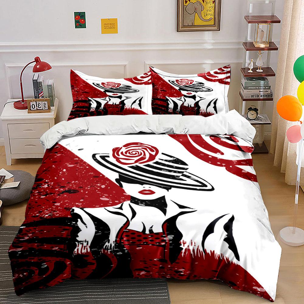 "Fashion Artwork Set for Decor" Soft Skin-Friendly Bedding Set Includes 1 Duvet Cover And 2 Pillowcase, Gift