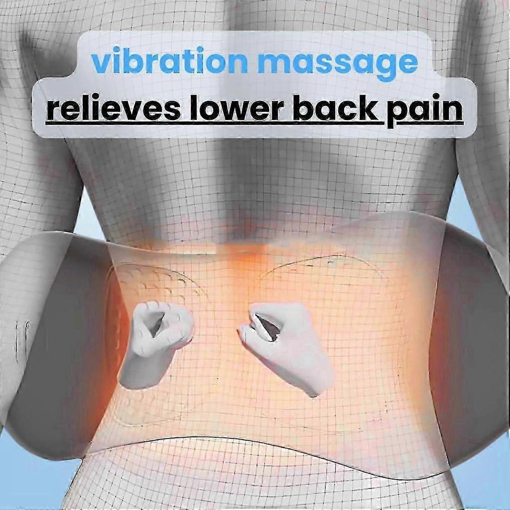 Premium 3 in 1 Back Neck Massager with Soothing Heat Therapy, Ergonomic Spine Curve Support, Relieves Sciatica & Muscle Tension, Black
