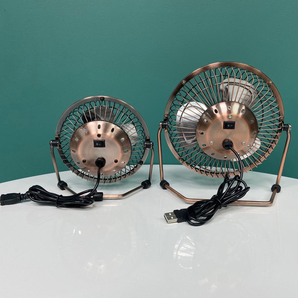 Ventilator de birou USB 4/6 inch Ventilator portabil de masă pentru răcire Reglabil Rotativ la 360 de grade Metalic Silențios Ventilator electric pentru casă